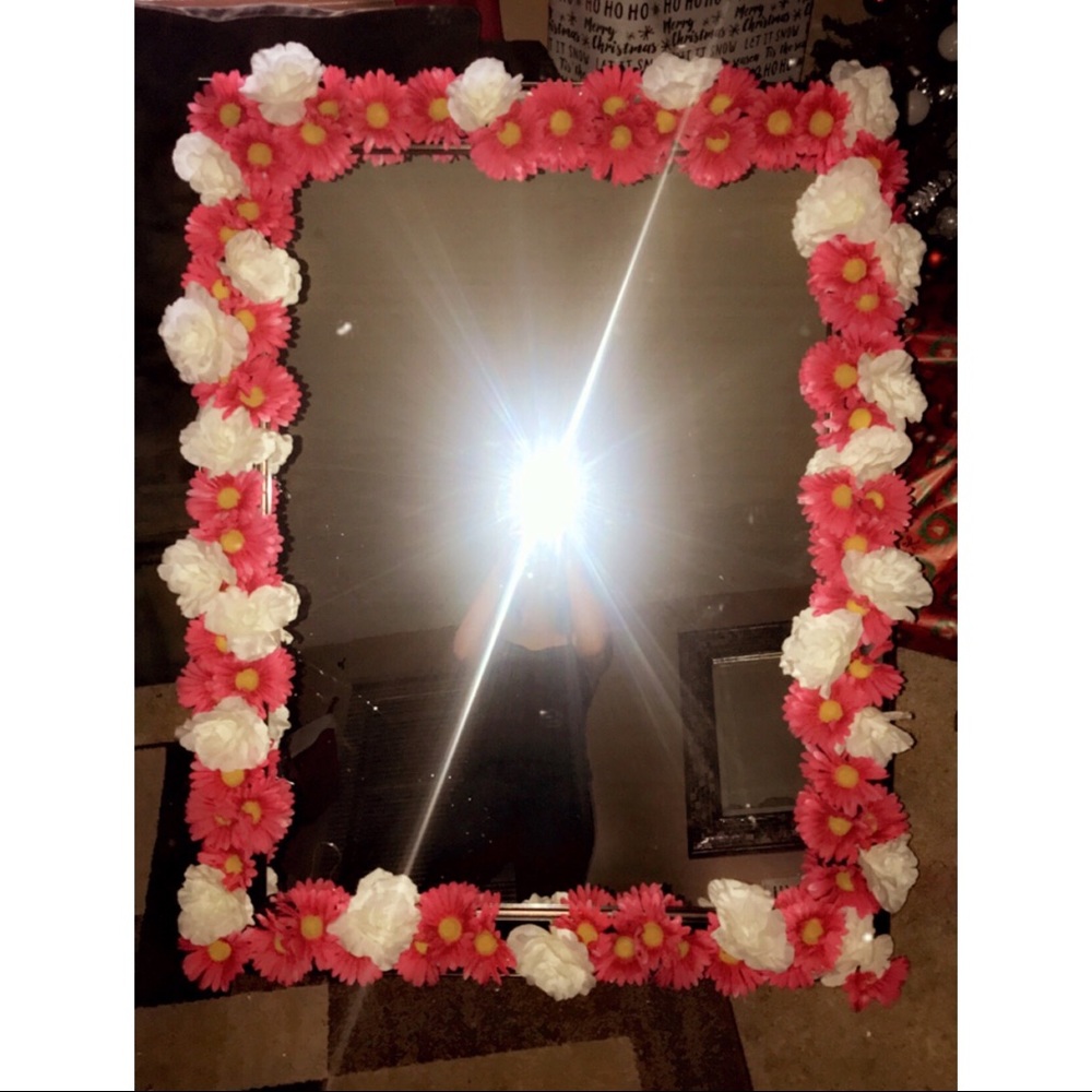 Mirror will flower frame (custom made)
